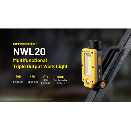 ΦΑΚΟΣ LED NITECORE Multifunctional Triple Output Work Light, NWL20