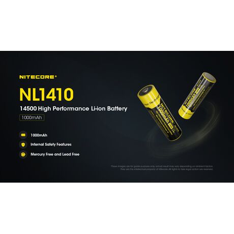 ΜΠΑΤΑΡΙΑ NITECORE NL1410 , 14500 , 1000ma