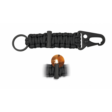 ΜΠΡΕΛΟΚ PARACORD Albainox, Barbaric, με πυρόλυθο, BLACK