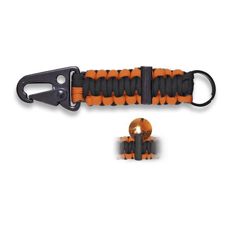 ΜΠΡΕΛΟΚ PARACORD Albainox, Barbaric, με πυρόλυθο, Orange-Black