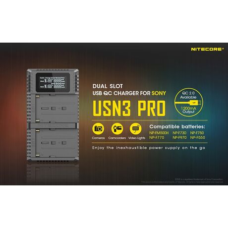 ΦΟΡΤΙΣΤΗΣ NITECORE USN3 Pro για SONY