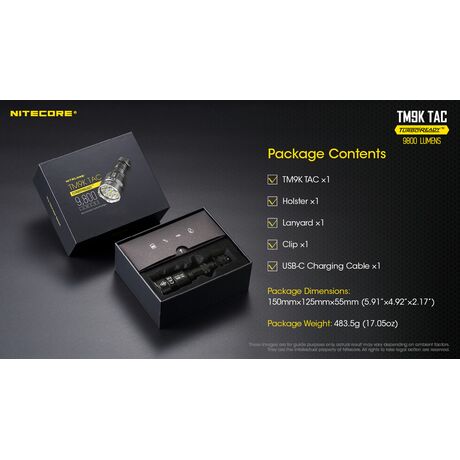 ΦΑΚΟΣ LED NITECORE TM9KTAC, 9800 Lumens