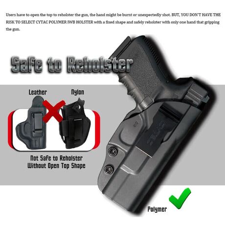 ΘΗΚΗ ΠΙΣΤΟΛΙΟΥ CYTAC, Εσωτερική με κλιπ για Glock 17, Black