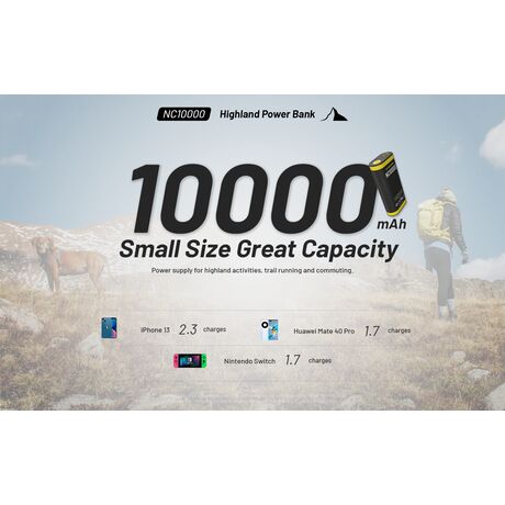 POWER BANK NITECORE NC10000+USB-C cable POWER BANK NITECORE NC10000+USB-C cable
