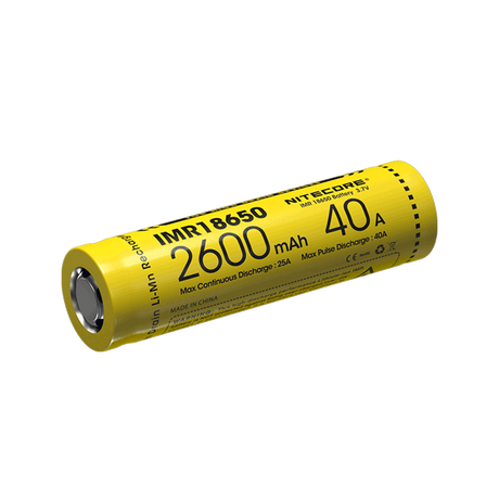 ΜΠΑΤΑΡΙΑ NITECORE IMR18650 2600mah 40A FlatTop