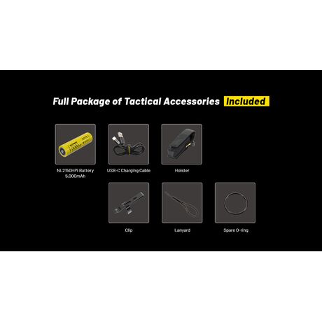 ΦΑΚΟΣ LED NITECORE PRECISE P23i, Tactical, Strobe Ready, 3000lm