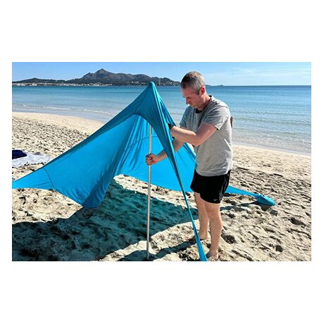 Ελαστική Τέντα Παραλίας 2x2 Lycra Shelter New Camp Aegean Blue