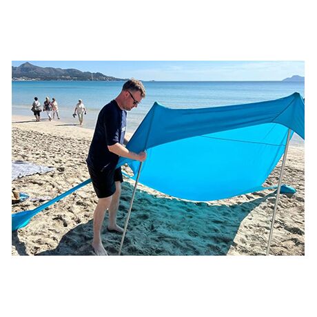 Ελαστική Τέντα Παραλίας 2x2 Lycra Shelter New Camp Aegean Blue