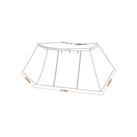 Κιτ Πλευρικών Τοιχωμάτων Αυτοκινήτου Oztrail Blockout 270 AWNING 2m Κωδ. OZT-843