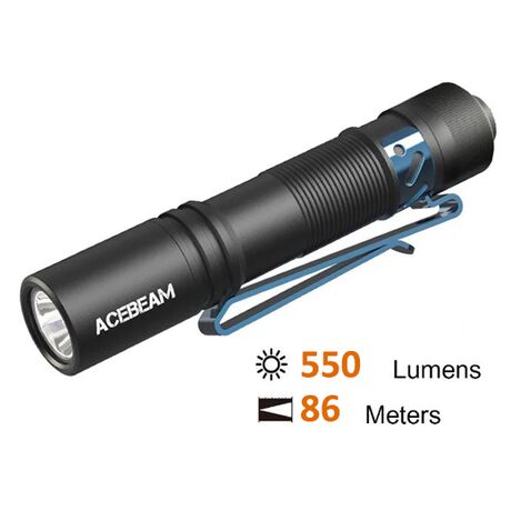 Φακός Acebeam POKELIT AA /Black +Battery Κωδ. ACE-022