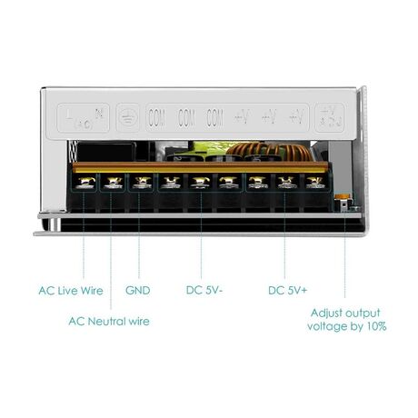 Μετασχηματιστής AC-DC 220V σε 5V - 40A - 200W - 605402