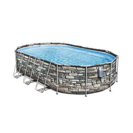 56719 POWER STEEL OVAL POOL 610X366X122CM