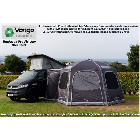 VANGO HexAway Pro Air Low, Φουσκωτή Σκηνή Αυτοκινήτου, AWTHEXAWA000002 /Shadow Grey