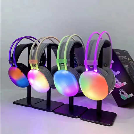 Ασύρματο ακουστικά Bluetooth LED - Headphones - PG580 - RGB - 212058 - White