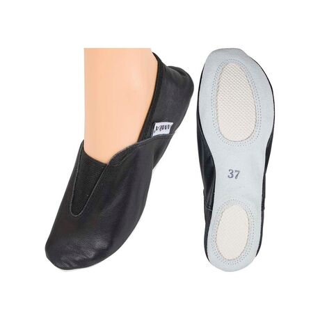 Παπούτσια Ενόργανης Γυμναστικής Δερμάτινα Μαύρα, Νο39 48315