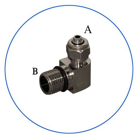 Γωνία για Φίλτρα Άνω Πάγκου 1/4″ με Ρακόρ EB14W-B