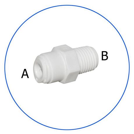 Κούμπωμα Ασφαλείας Ευθείας AQ-A4MC4-W in-line 1/4" σε αρσενικό 1/4"