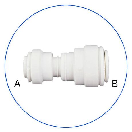 Κούμπωμα Ασφαλείας Ευθείας AQ-A5UC4-W in-line 3/8″ – 1/4″ για Φίλτρα Νερού