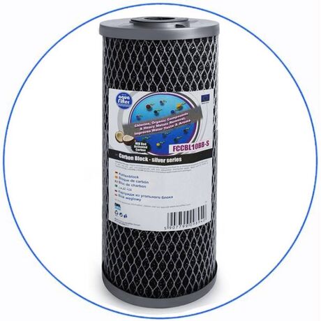 Σύστημα Φίλτρου Big Blue 10'' BBPSCBKDFCBLS10 της Aqua Filter με Διατομή Παροχής 1''