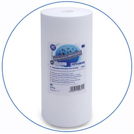 Σύστημα Φίλτρου Big Blue 10'' BBPSCBKDFCBLS10 της Aqua Filter με Διατομή Παροχής 1''