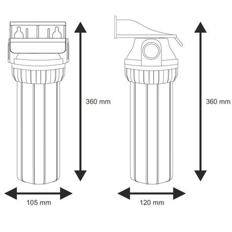 Φιλτροθήκη Μονή 10″ FHPR34-HP1 3/4″ της Aqua Filter