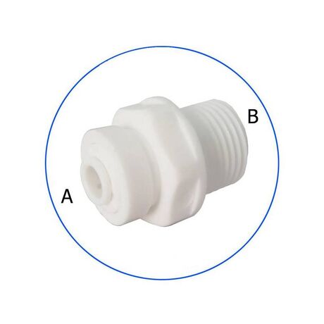Κούμπωμα Ασφαλείας AP-F34IN14 με Αρσενικό πάσο 3/4'' σε ταχυσύνδεσμο in-line 1/4″ της Aqua Pure