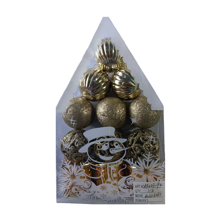 Σετ Χριστουγεννιάτικα στολίδια - 5cm - 12pcs - 023926 Σετ Χριστουγεννιάτικα στολίδια - 5cm - 12pcs - 023926