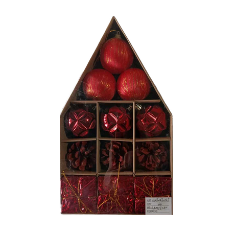 Σετ Χριστουγεννιάτικα στολίδια - 6cm - 12pcs - 23147 Σετ Χριστουγεννιάτικα στολίδια - 6cm - 12pcs - 23147