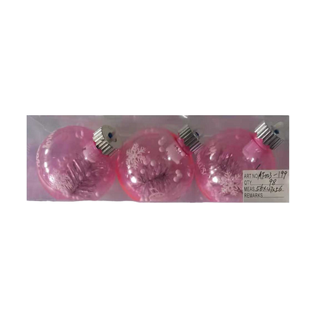 Σετ Χριστουγεννιάτικες μπάλες - 8cm - 3pcs - 231993 Σετ Χριστουγεννιάτικες μπάλες - 8cm - 3pcs - 231993