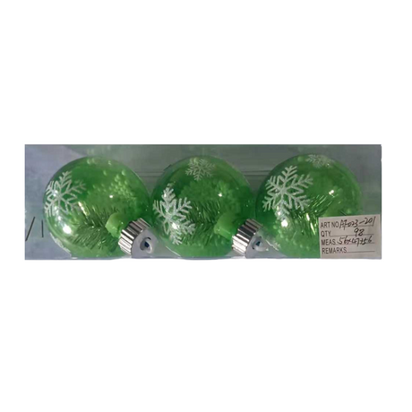 Σετ Χριστουγεννιάτικες μπάλες - 8cm - 3pcs - 232013 Σετ Χριστουγεννιάτικες μπάλες - 8cm - 3pcs - 232013