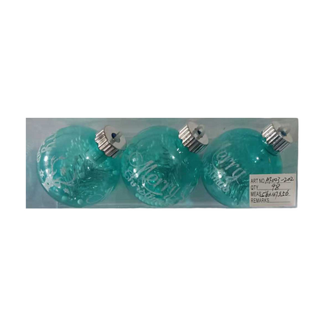 Σετ Χριστουγεννιάτικες μπάλες - 8cm - 3pcs - 232020 Σετ Χριστουγεννιάτικες μπάλες - 8cm - 3pcs - 232020