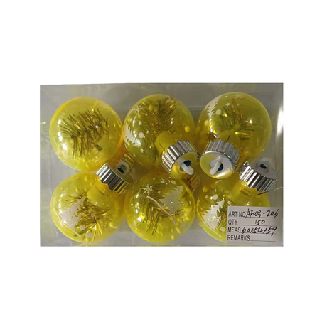 Σετ Χριστουγεννιάτικες μπάλες - 6cm - 6pcs - 232068 Σετ Χριστουγεννιάτικες μπάλες - 6cm - 6pcs - 232068
