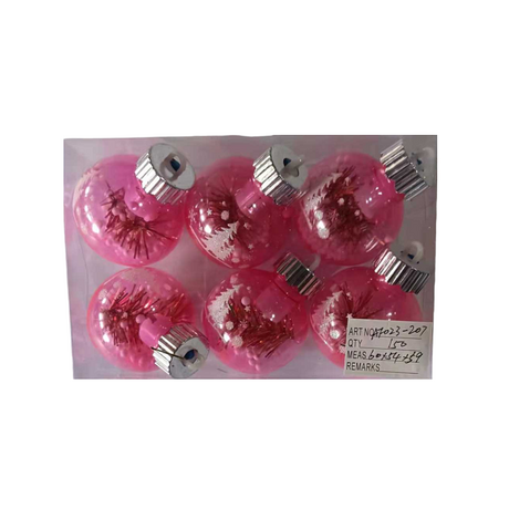 Σετ Χριστουγεννιάτικες μπάλες - 6cm - 6pcs - 232075 Σετ Χριστουγεννιάτικες μπάλες - 6cm - 6pcs - 232075