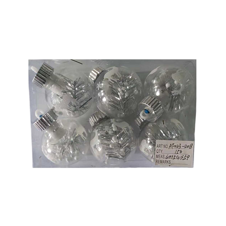 Σετ Χριστουγεννιάτικες μπάλες - 6cm - 6pcs - 232082 Σετ Χριστουγεννιάτικες μπάλες - 6cm - 6pcs - 232082