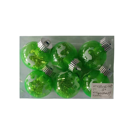 Σετ Χριστουγεννιάτικες μπάλες - 6cm - 6pcs - 232099 Σετ Χριστουγεννιάτικες μπάλες - 6cm - 6pcs - 232099