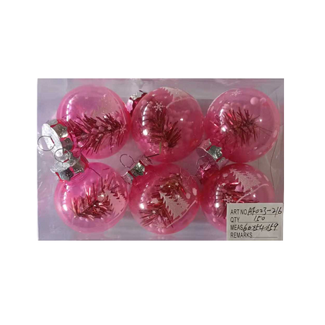 Σετ Χριστουγεννιάτικες μπάλες - 6cm - 6pcs - 232167 Σετ Χριστουγεννιάτικες μπάλες - 6cm - 6pcs - 232167