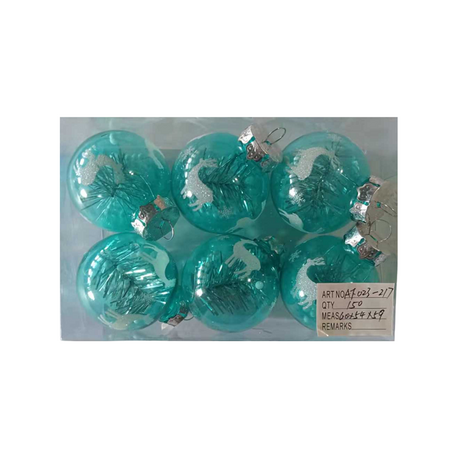 Σετ Χριστουγεννιάτικες μπάλες - 6cm - 6pcs - 232174 Σετ Χριστουγεννιάτικες μπάλες - 6cm - 6pcs - 232174