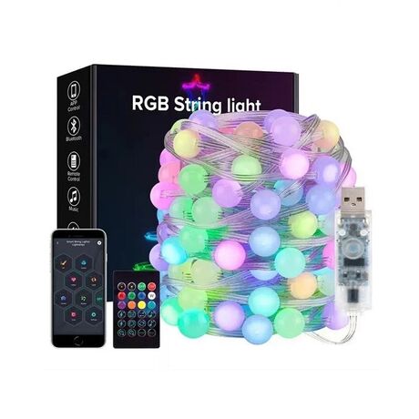 Χριστουγεννιάτικα φωτάκια LED - Φυσαλίδα - USB/10m/66L - RGB - 272356 Χριστουγεννιάτικα φωτάκια LED - Φυσαλίδα - USB/10m/66L - RGB - 272356