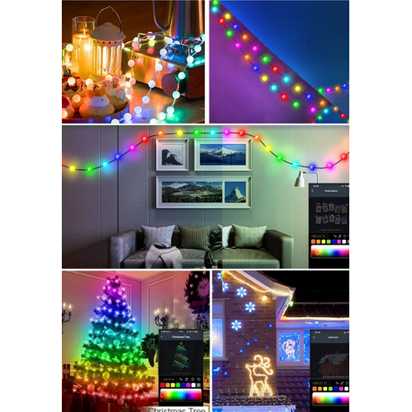 Χριστουγεννιάτικα φωτάκια LED - Φυσαλίδα - USB/10m/66L - RGB - 272356 Χριστουγεννιάτικα φωτάκια LED - Φυσαλίδα - USB/10m/66L - RGB - 272356