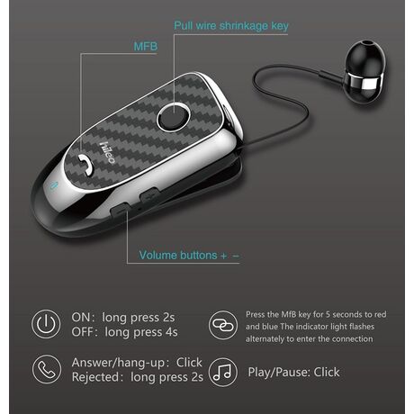 Ασύρματο ακουστικό Bluetooth - Hi60 - 420016 - Black