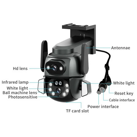 Κάμερα ασφαλείας IP - Dual - Security Camera - CM-Q821 - 300129