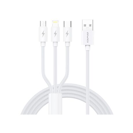 Καλώδιο φόρτισης & data 3in1 - Fast Charge - CL-972 - 1.2m - AWEI - 888155