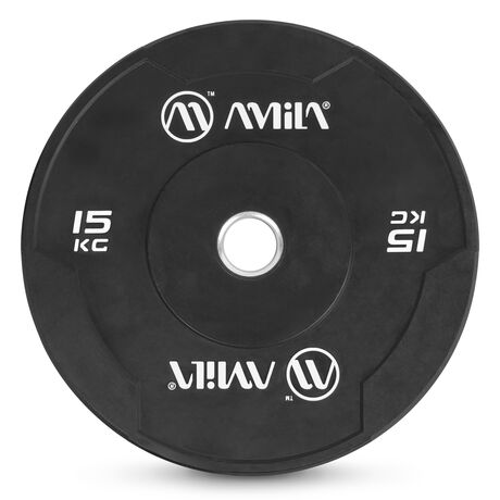Δίσκος AMILA Black W Bumper Slim 50mm 15Kg 84843