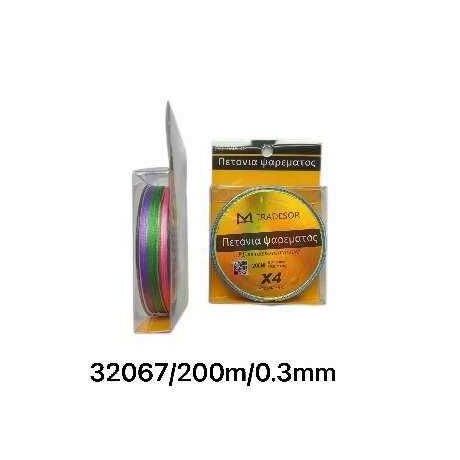 Πετονιά ψαρέματος - Νήμα χρωματιστό - 200m - 0.3mm - 32067