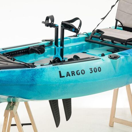 SCK Largo 300 Μονοθέσιο Pedal Kayak ready με αλουμινίου κάθισμα και τιμονιέρα | Μπλε-Τυρκουάζ