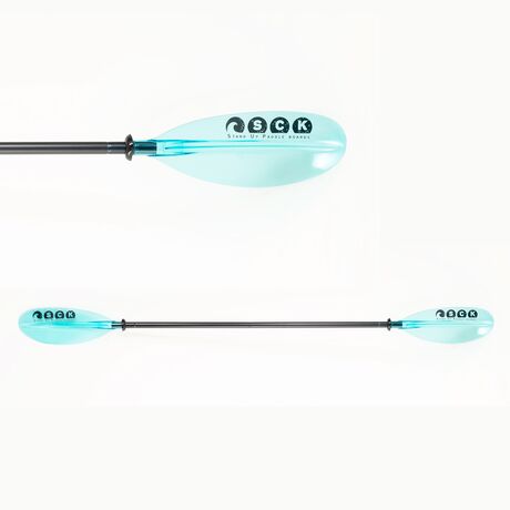 Κουπί καγιάκ σπαστό σε 4 μέρη 225cm αλουμινίου με διάφανες τυρκουάζ λεπίδες SCK