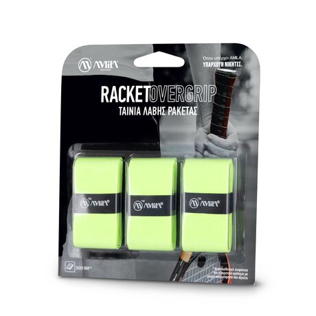 Ταινία Λαβής Ρακετών AMILA Overgrip Neon Green 3 Τεμ 45793