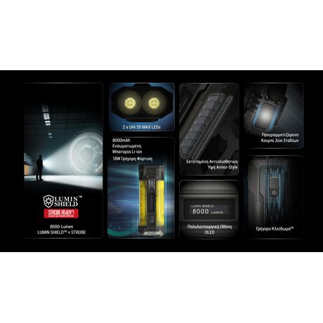 ΦΑΚΟΣ LED NITECORE EDC37, 8000Lumens, UHi LED