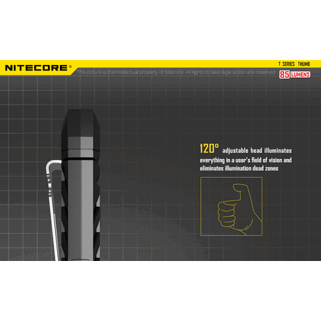 ΦΑΚΟΣ LED NITECORE THUMB USB-C s/n, rechargable, 85lumens