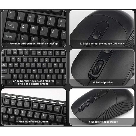 Σετ ασύρματο πληκτρολόγιο & ποντίκι H/Y - 2.4GHz - CMK-329 - 567892